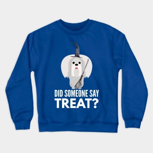 Maltese Halloween Trick or Treat Crewneck Sweatshirt